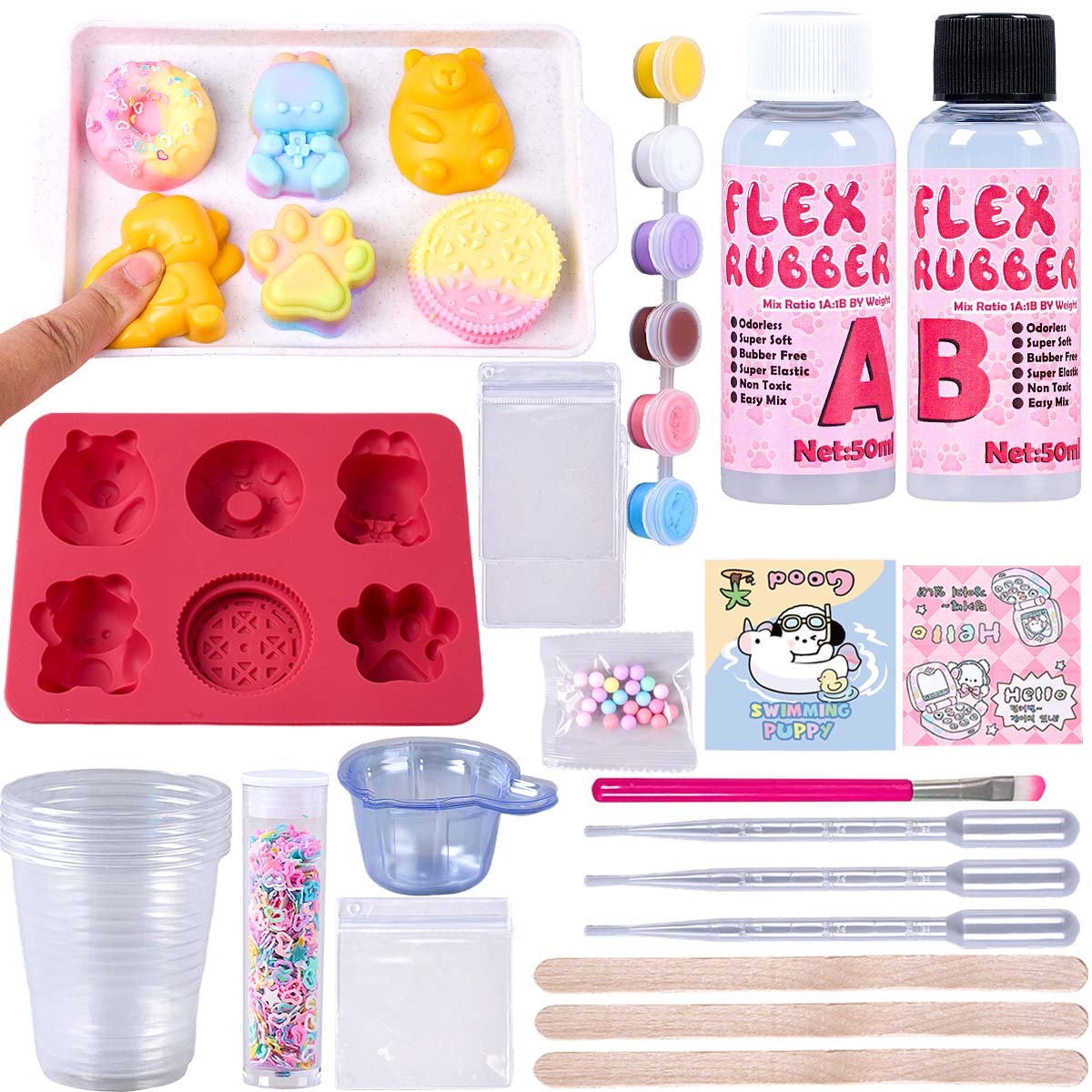 Taba Squishy Maker Kit Flex Ru - Donut Mold Silicone บทวิจารณ์และราคา