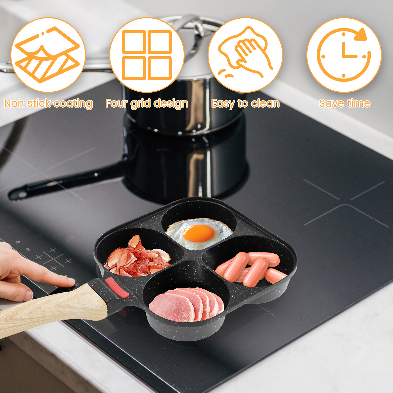 Egg Frying Pan Nonstick Pancak - Egg Waffle Pan บทวิจารณ์และราคา