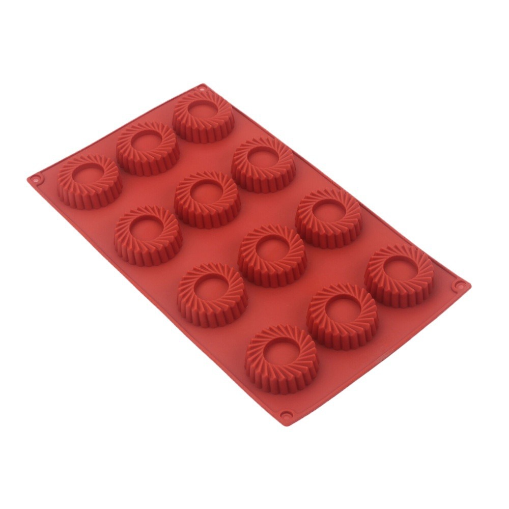 12 Holes Circular Vortex Shape - Donut Mold Silicone บทวิจารณ์และราคา