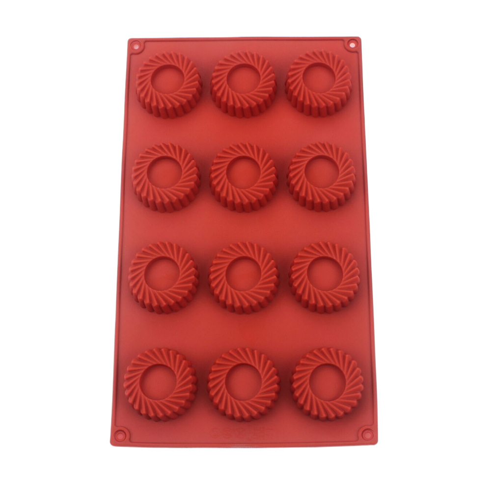 12 Holes Circular Vortex Shape - Donut Mold Silicone บทวิจารณ์และราคา