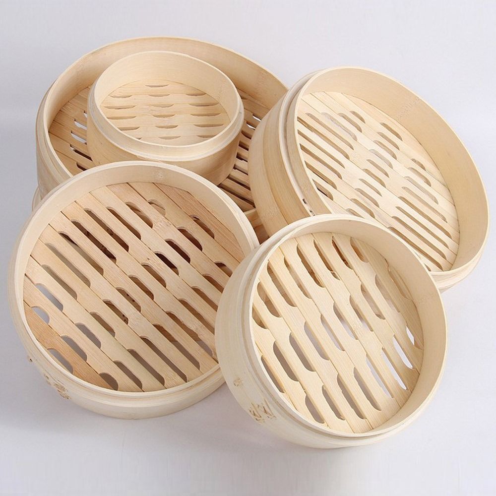 Bamboo Steamer Basket with Lid - Bao Steamer Bamboo บทวิจารณ์และราคา
