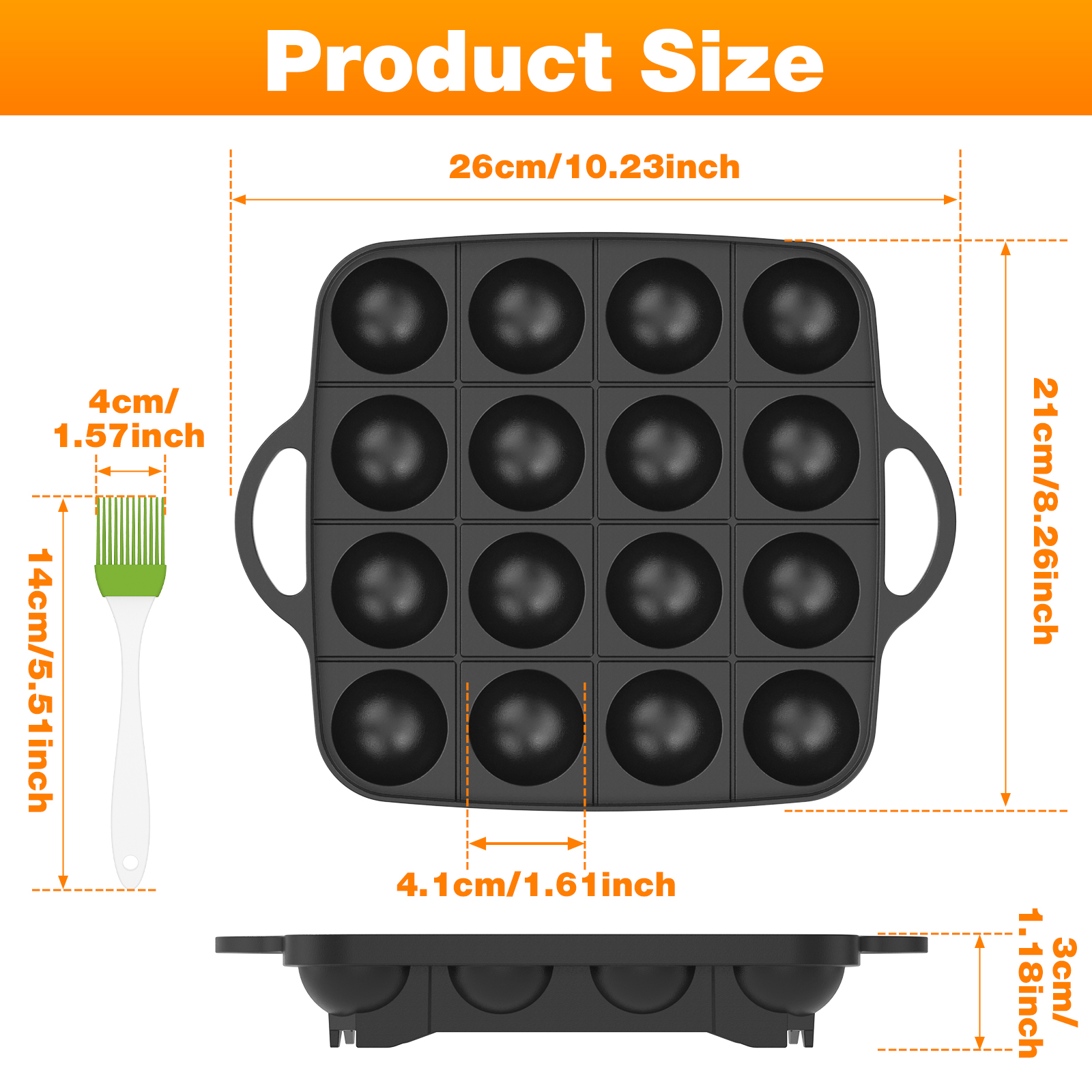 Takoyaki Pan 16 Hole Octopus B - Takoyaki Grill Plate บทวิจารณ์และราคา