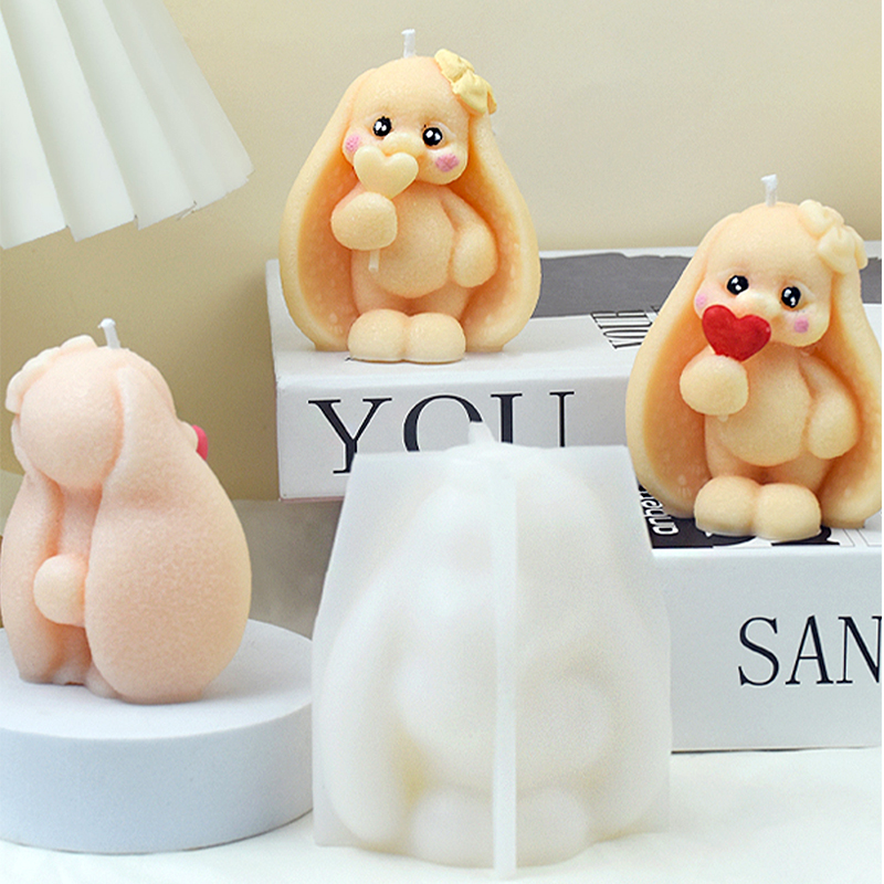 3D Long-eared Rabbit Silicone  - Bunny Cake Mold บทวิจารณ์และราคา