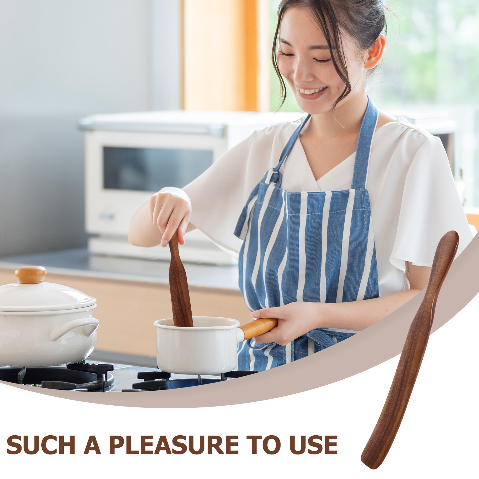 Wooden Spatula Kitchen Utensil - Okonomiyaki Spatula บทวิจารณ์และราคา
