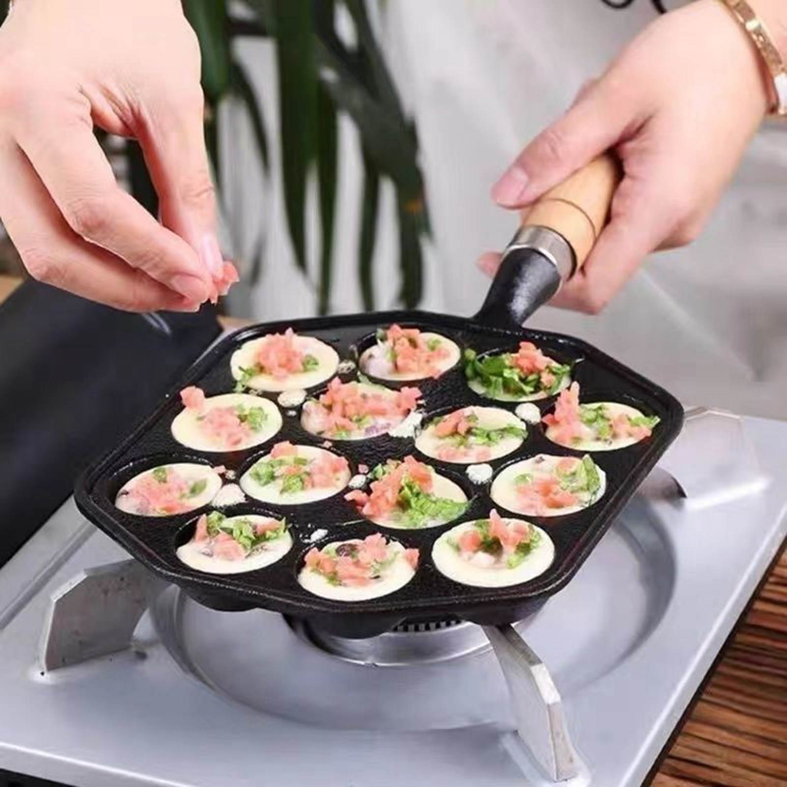 14 Holes Takoyaki Pan Nonstick - Mini Pancake Griddle บทวิจารณ์และราคา