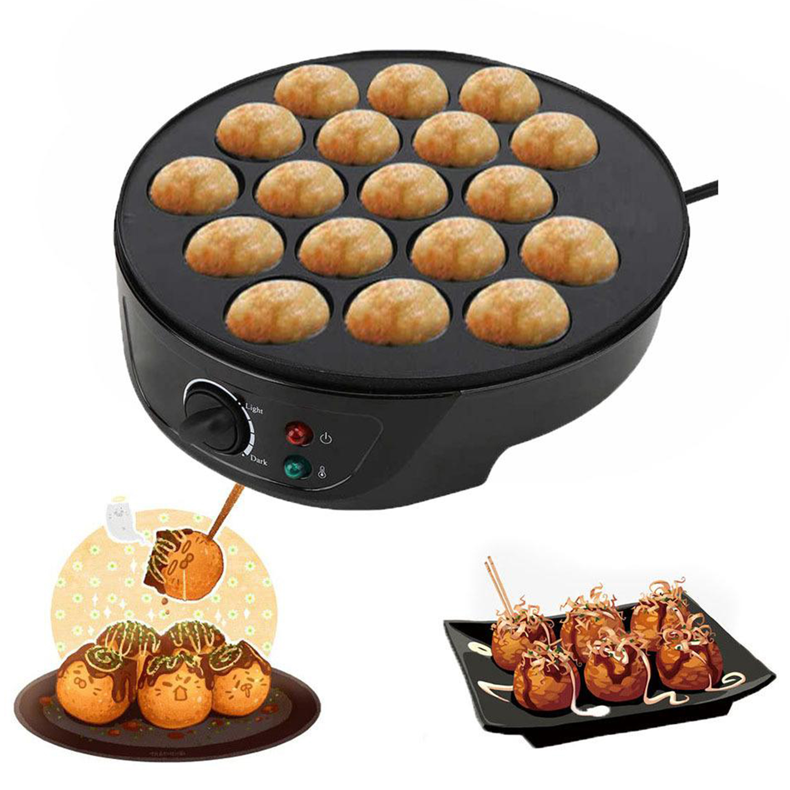 220V Baking Machine Household  - Takoyaki Grill Plate บทวิจารณ์และราคา