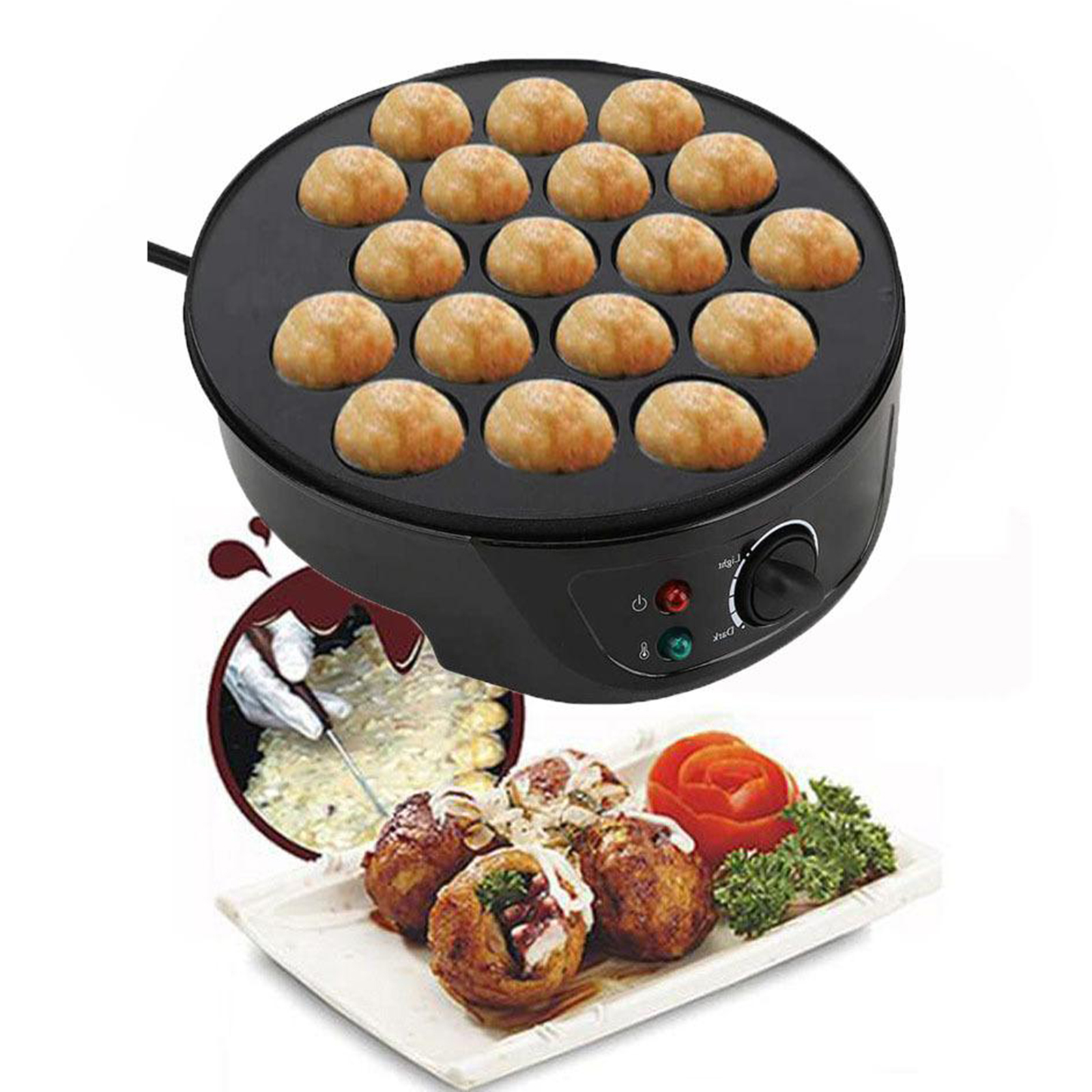 220V Baking Machine Household  - Takoyaki Grill Plate บทวิจารณ์และราคา