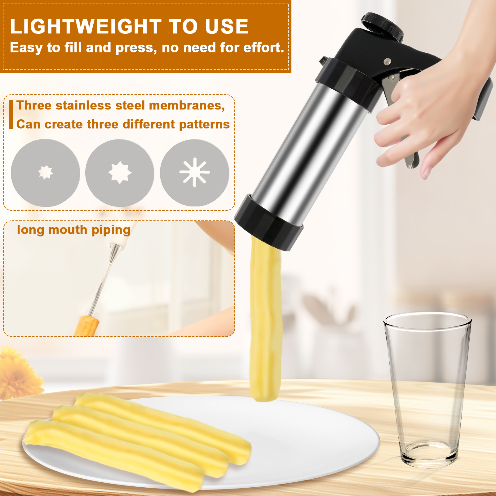 Churro Maker Machine Cookie Pr - Churros Maker Gun บทวิจารณ์และราคา
