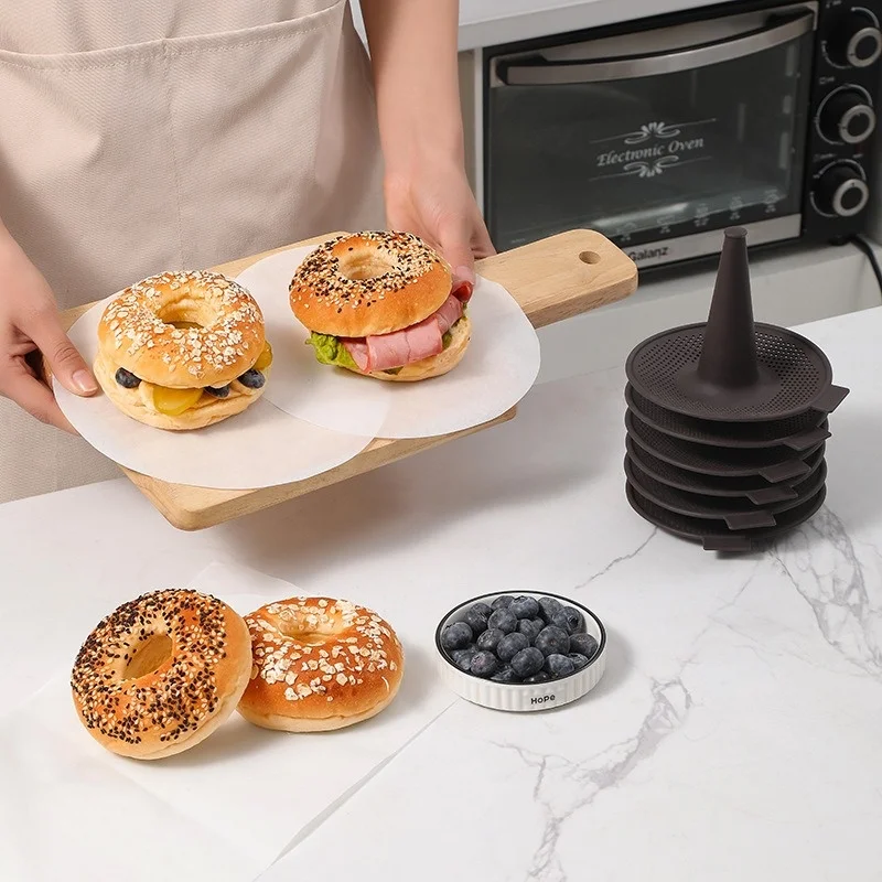 6Pcs Baking Mold Bread Donut P - Donut Mold Silicone บทวิจารณ์และราคา
