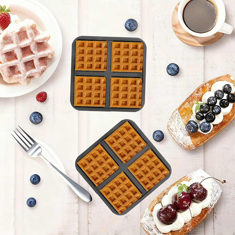 Square Waffle Mold, Non-Stick  - Egg Waffle Pan บทวิจารณ์และราคา