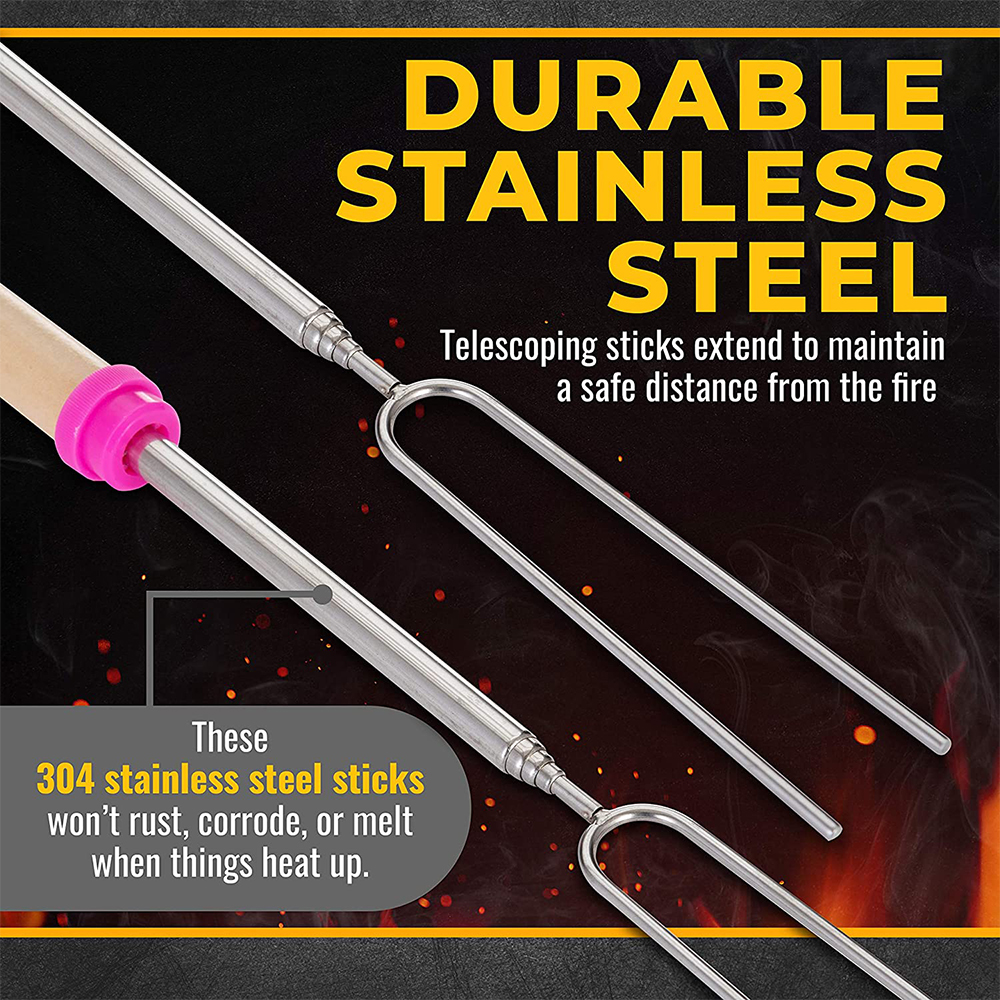 8Pcs Barbecue Skewers Stainles - Hot Dog Press บทวิจารณ์และราคา