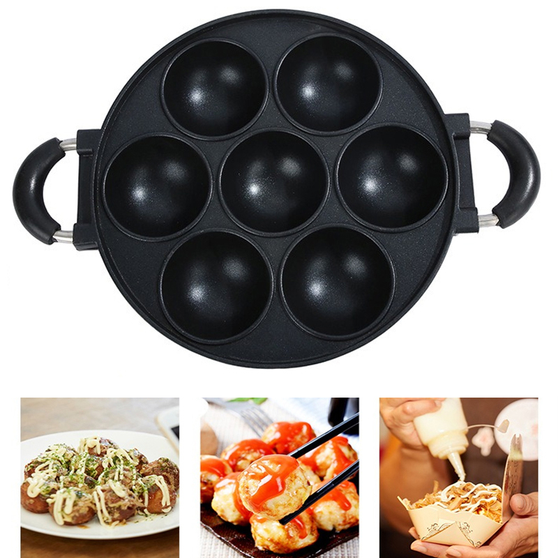 7 Hole Cake Cooking Pan Cast I - Egg Waffle Pan บทวิจารณ์และราคา
