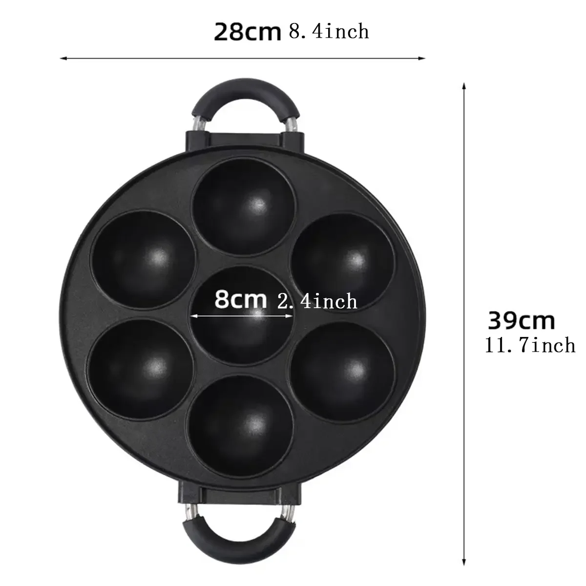 7 Hole Cake Cooking Pan Cast I - Egg Waffle Pan บทวิจารณ์และราคา