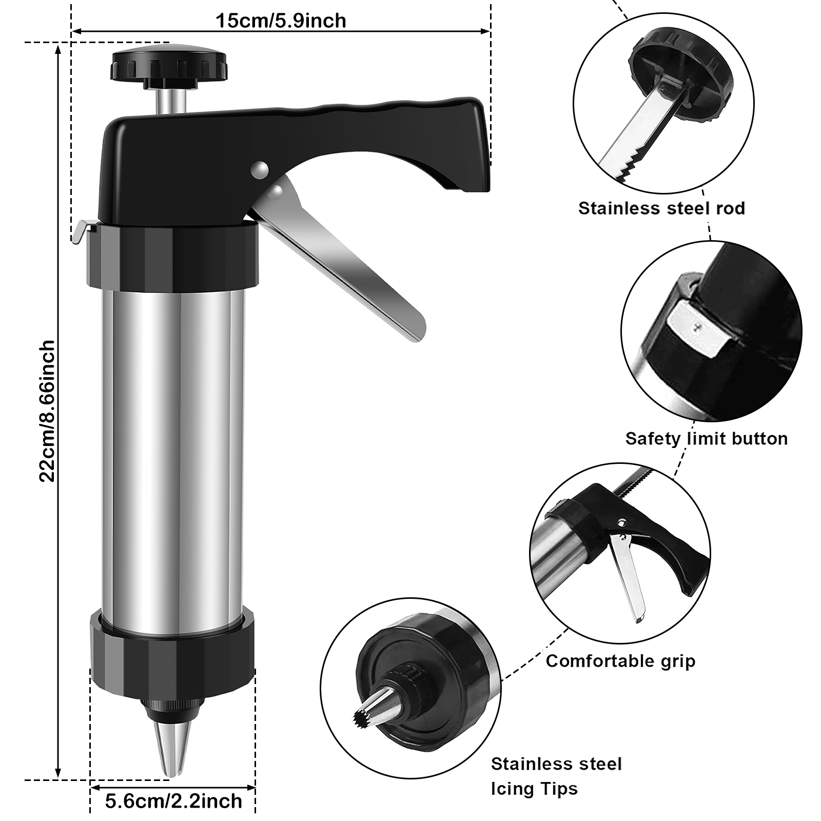Cookie Maker Machine Stainless - Churros Maker Gun บทวิจารณ์และราคา