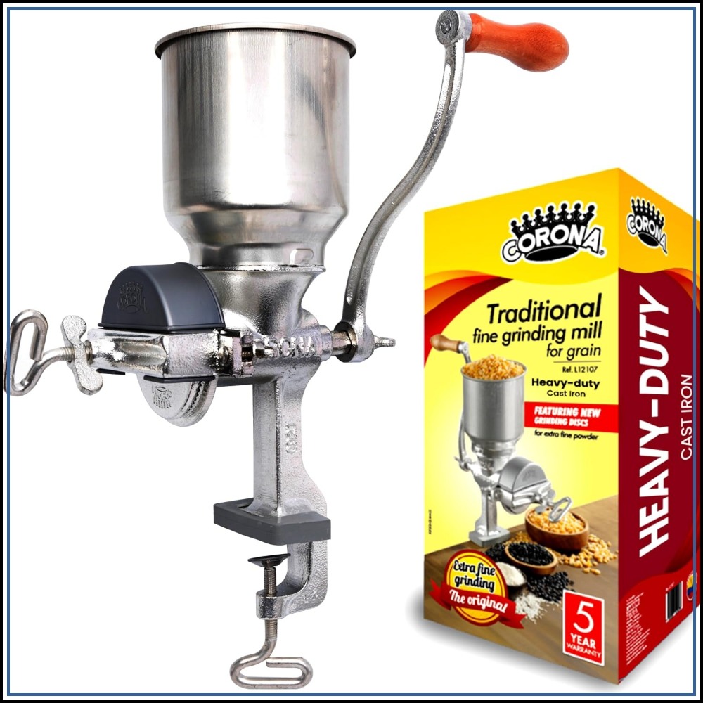 Manual Grain Mill for Corn, Wh - Cast Iron Corn บทวิจารณ์และราคา