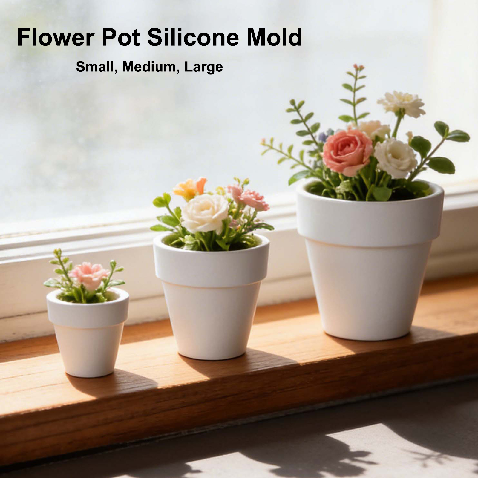 Flower Pot Silicone Molds, 3Pc - Potsticker Mold บทวิจารณ์และราคา