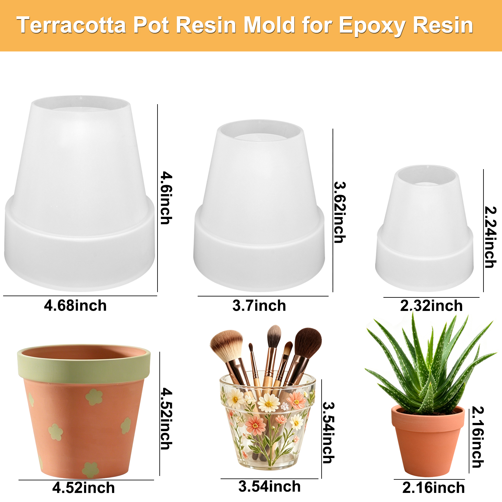 Flower Pot Silicone Molds, 3Pc - Potsticker Mold บทวิจารณ์และราคา
