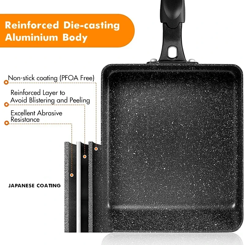 Japanese Omelette Pan / Tamago - Okonomiyaki Spatula บทวิจารณ์และราคา
