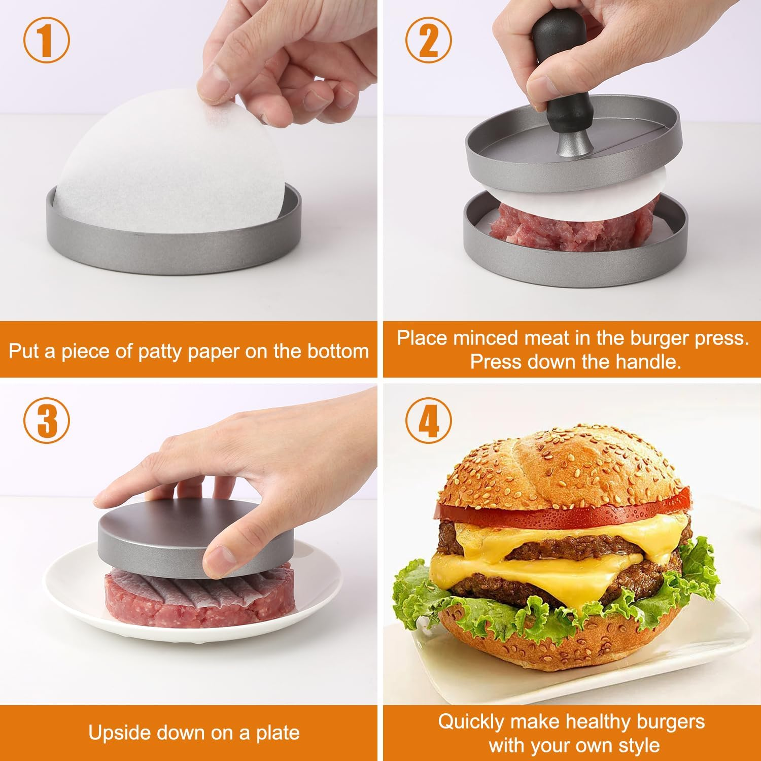 Burger Press Hamburger Meat To - Hot Dog Press บทวิจารณ์และราคา