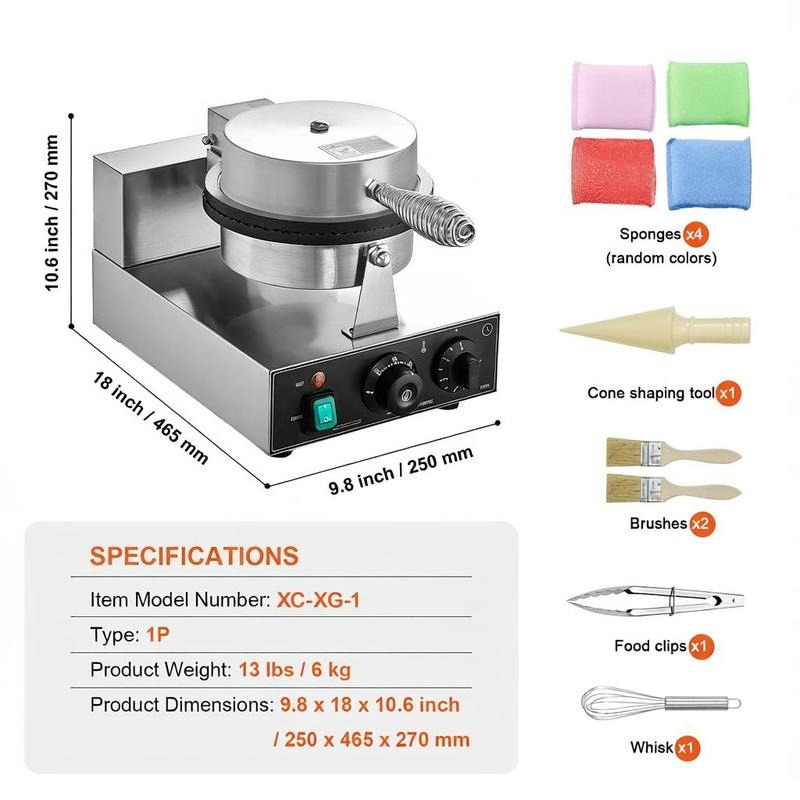 Electric Ice Cream Cone Maker, - Waffle Cone Maker บทวิจารณ์และราคา