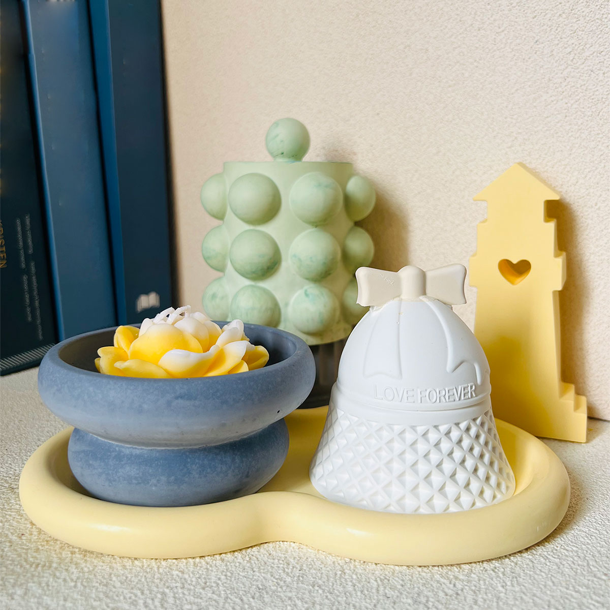 Bubble Jar Candle Vessel Concr - Donut Mold Silicone บทวิจารณ์และราคา