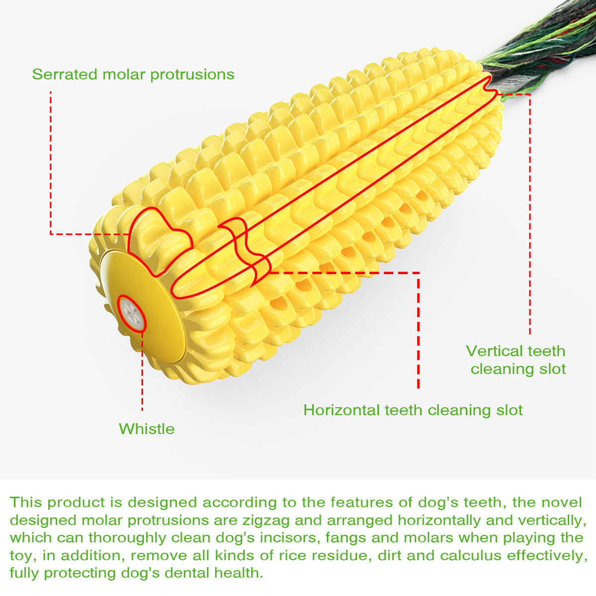 Pet Toy Squeaky Dental Chew St - Corn Dog Stick บทวิจารณ์และราคา
