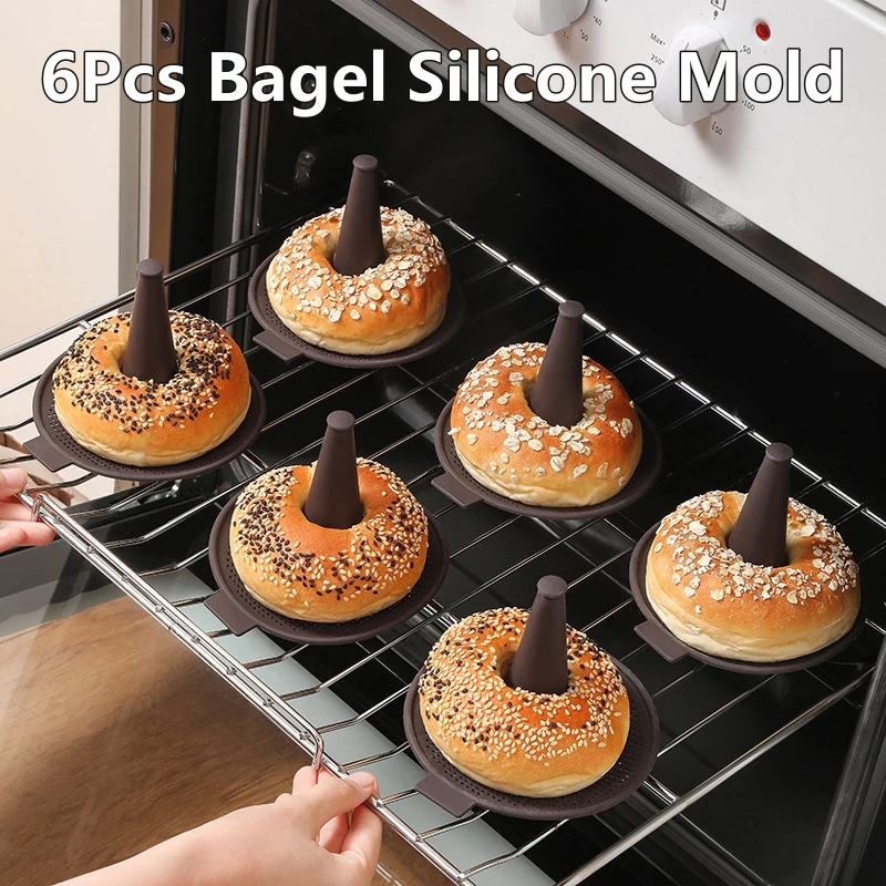 6Pcs Bagel Tools Silicone Mold - Donut Mold Silicone บทวิจารณ์และราคา