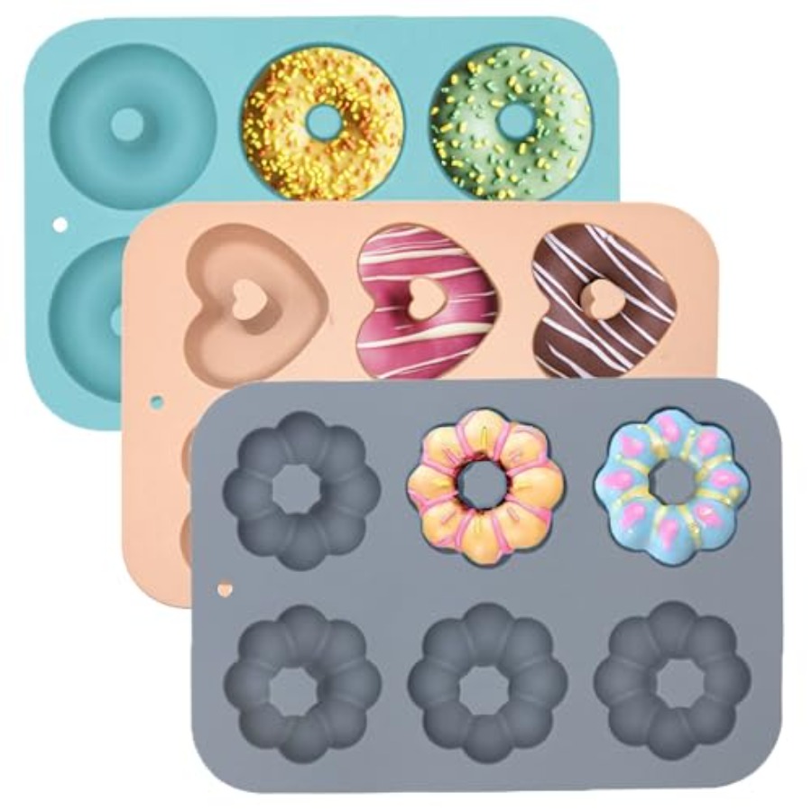 3 Pack Silicone Donut Pan for  - Donut Mold Silicone บทวิจารณ์และราคา
