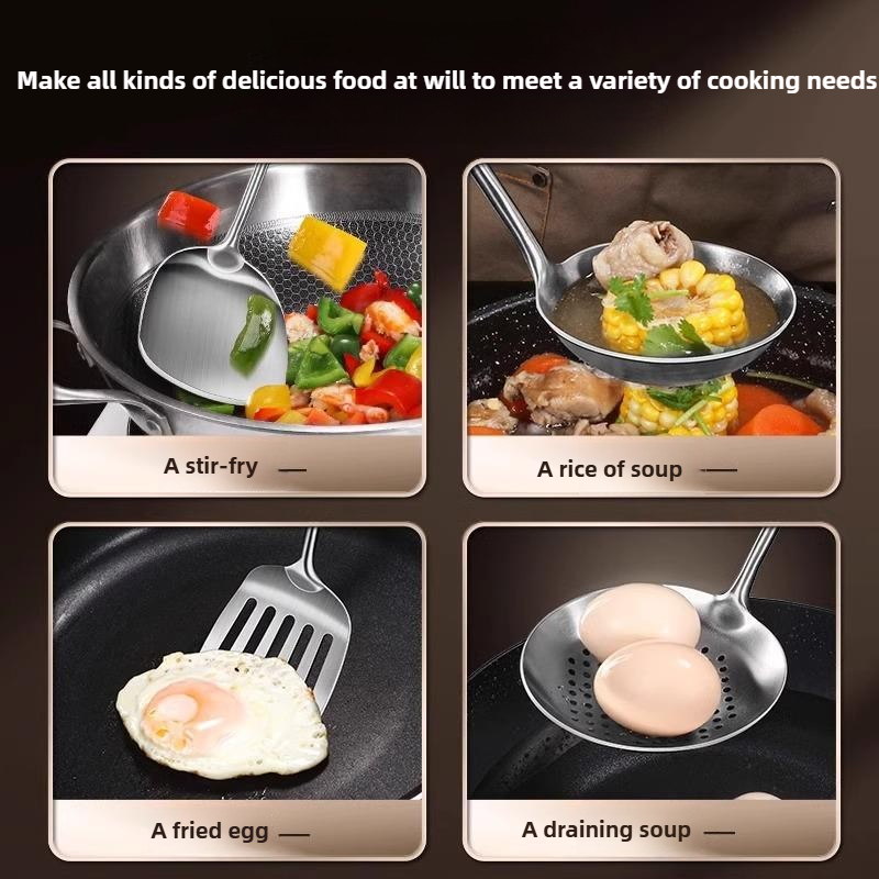 Food Stainless Steel Wok Spatu - Okonomiyaki Spatula บทวิจารณ์และราคา