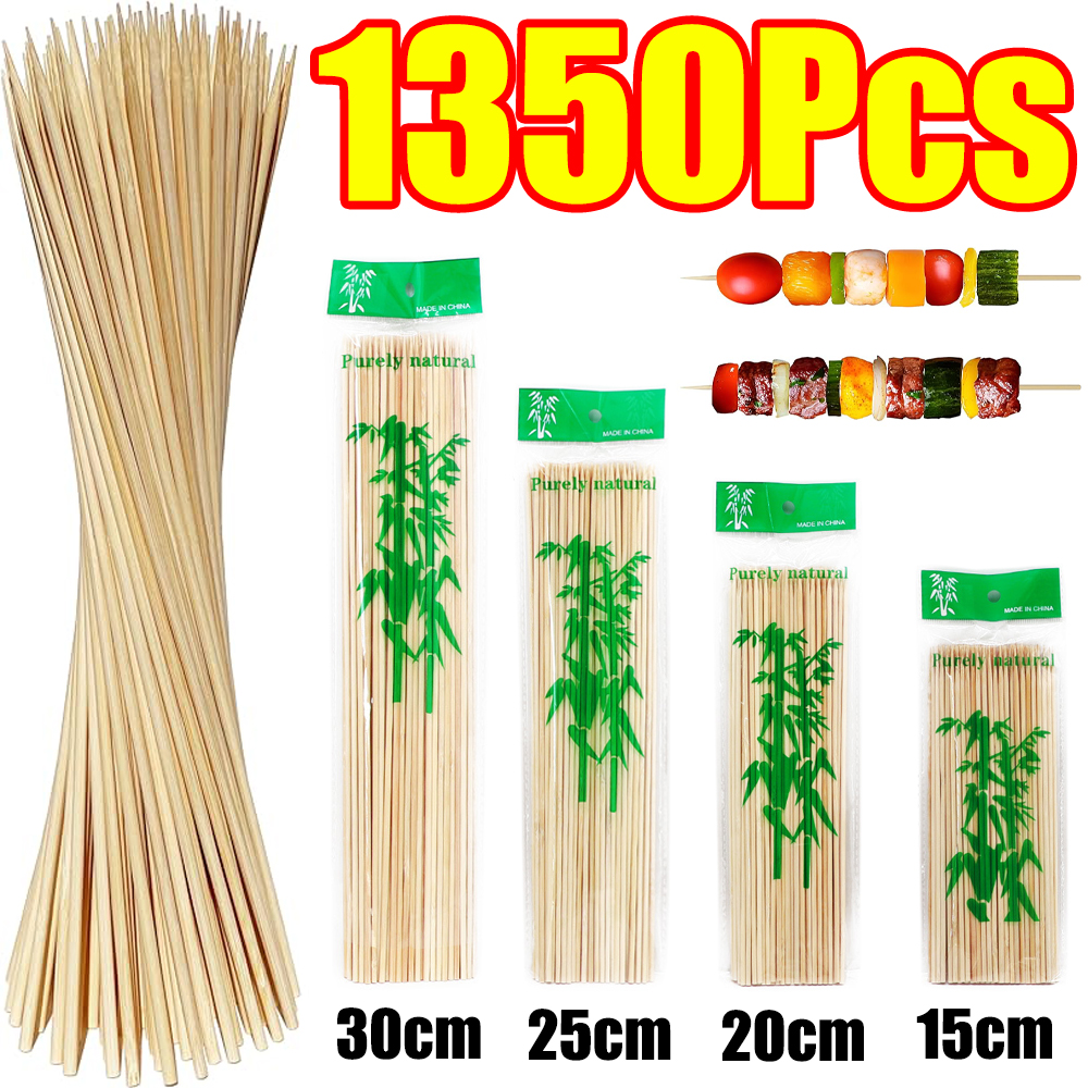 90-1350Pcs BBQ Skewers Bamboo  - Corn Dog Stick บทวิจารณ์และราคา