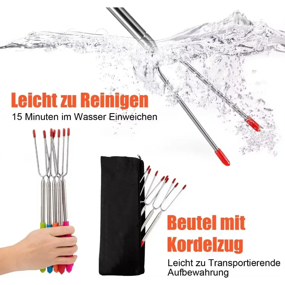 New BBQ Forks Telescopic  Barb - Corn Dog Stick บทวิจารณ์และราคา